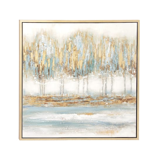Blue Traditional Lakeside Canvas Wall Art